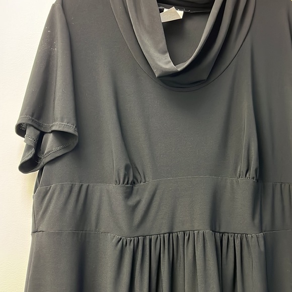 Tiana B. Women’s Black Sheath Dress with Cowl neck - size 1X - Picture 2 of 5